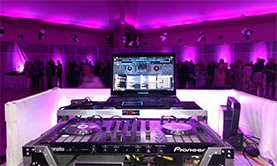 Purple up lighting DJ